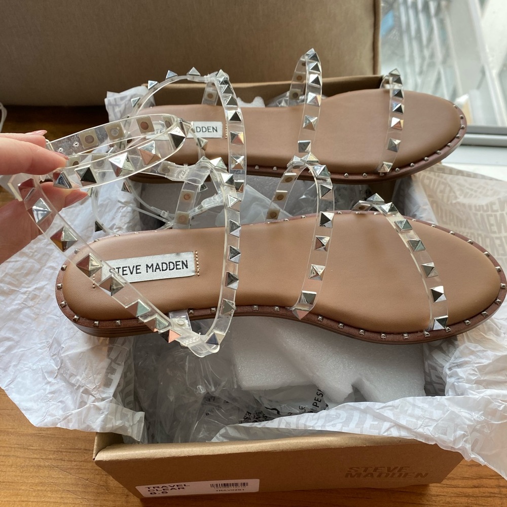 Steve Madden travel clear sandal
